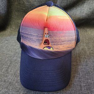 Men's SpongeBob Squarepants Patrick In The Ocean Blue Snapback Baseball Cap Hat
